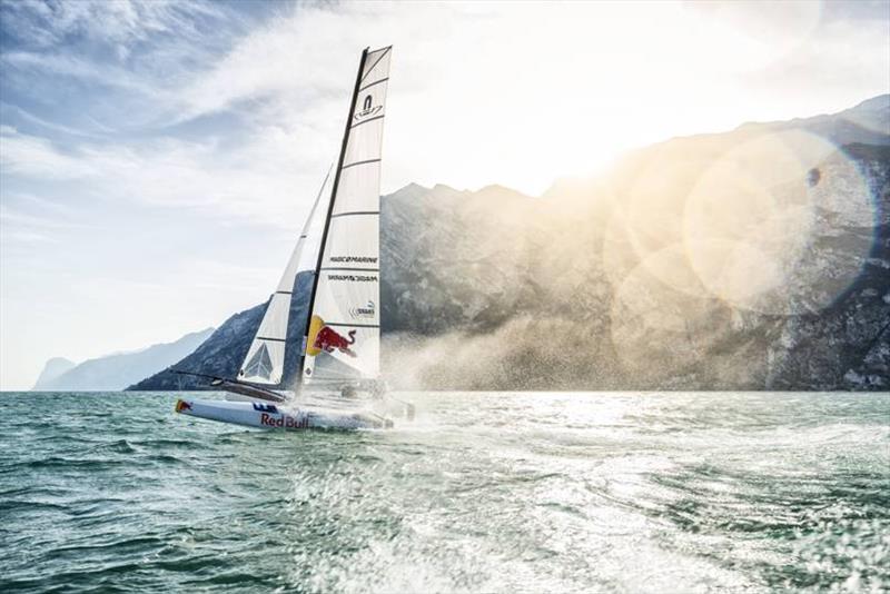 Santiago Lange trains in Lake Garda, Italy on August 3, 2017. - photo © Daniele Molineris / Red Bull Content Pool