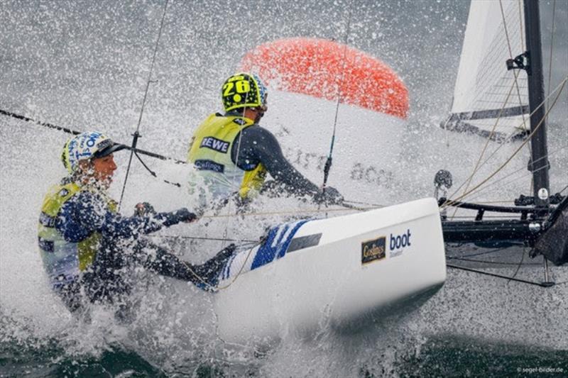 The Italians Ruggero Tita/Caterina Banti performed far above the assembled Nacra world class photo copyright www.segel-bilder.de taken at Kieler Yacht Club and featuring the Nacra 17 class