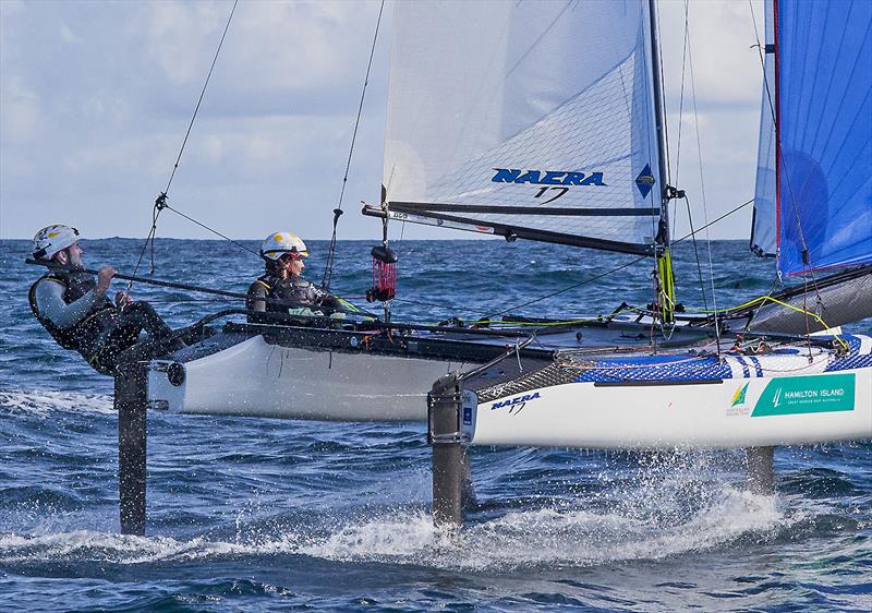 Olympic Silver Medallists at Rio - Jason Waterhouse and Lisa Darmanin - training off Ballina photo copyright John Curnow taken at  and featuring the Nacra 17 class
