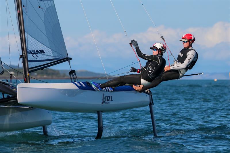  Micah Wilkinson and Erica Dawson competing in the Oceanbridge NZL Sailing Regatta earlier this year. . - photo © Yachting New Zealand