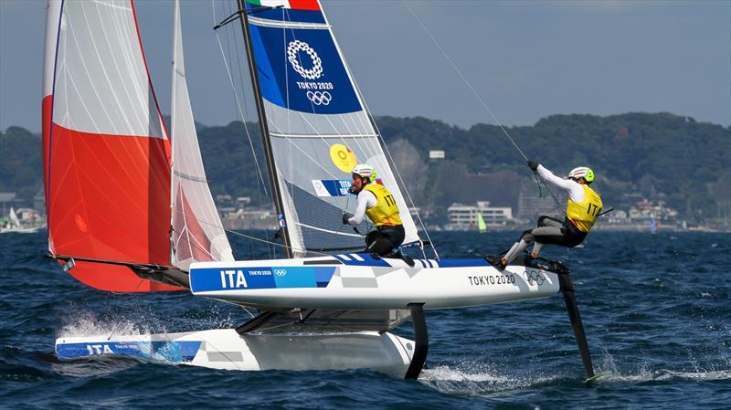 Ruggero Tita and Caterina Banti (ITA) - Nacra 17 - Tokyo2020 - Day 8- August 1, - Enoshima, Japan - photo © Richard Gladwell / Sail-World.com / nz