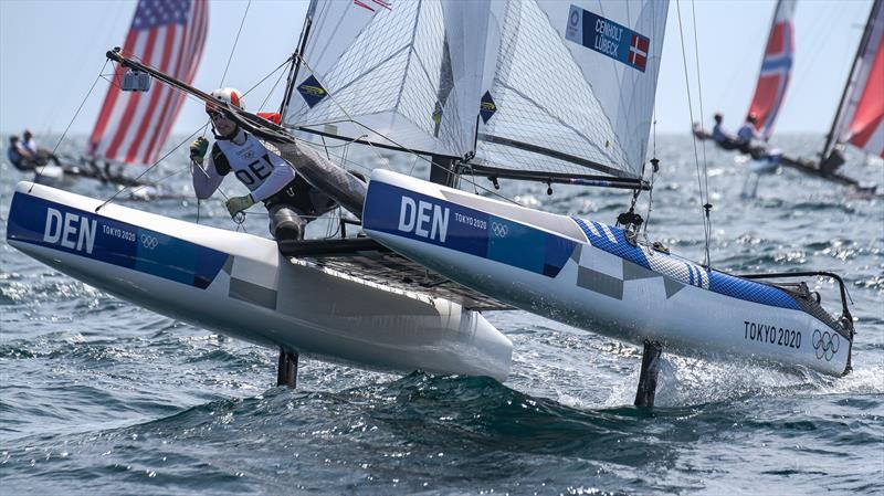 Lin Cenholt and Christian Lubeck (DEN) - Tokyo2020 - Day 8- August 1, - Enoshima, Japan. - photo © Richard Gladwell / Sail-World.com / nz