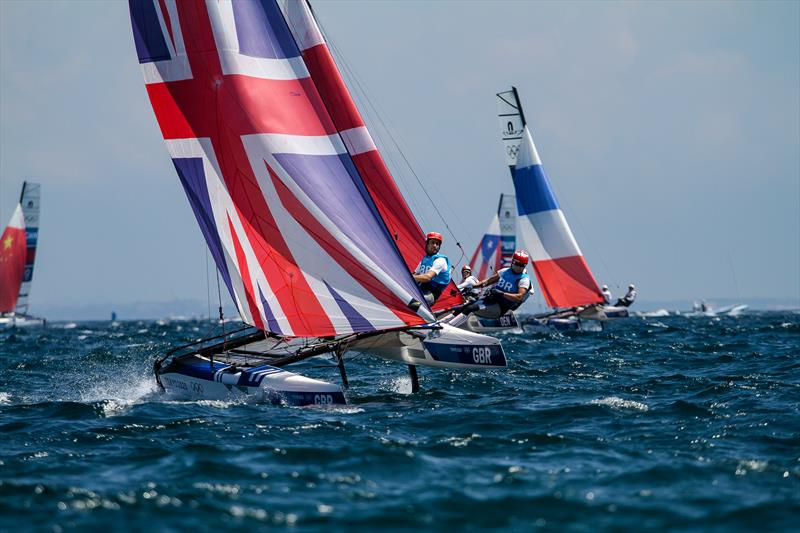 John Gimson Anna Burnet (GBR), Nacra 17 - Tokyo2020 - Day 8- August 1, - Enoshima, Japan photo copyright Richard Gladwell - Sail-World.com / Photosport taken at  and featuring the Nacra 17 class