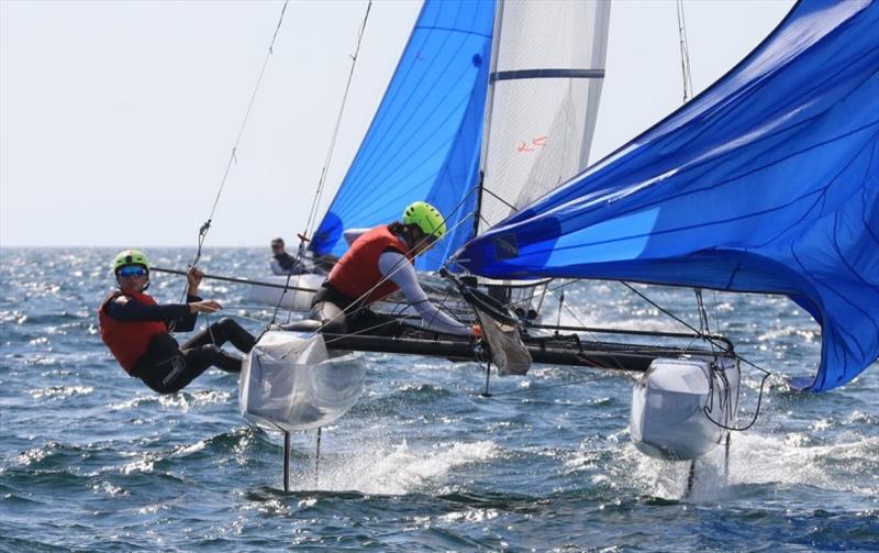 Antonia and Victoria Schulteis photo copyright Nikos Pantis taken at  and featuring the Nacra 17 class