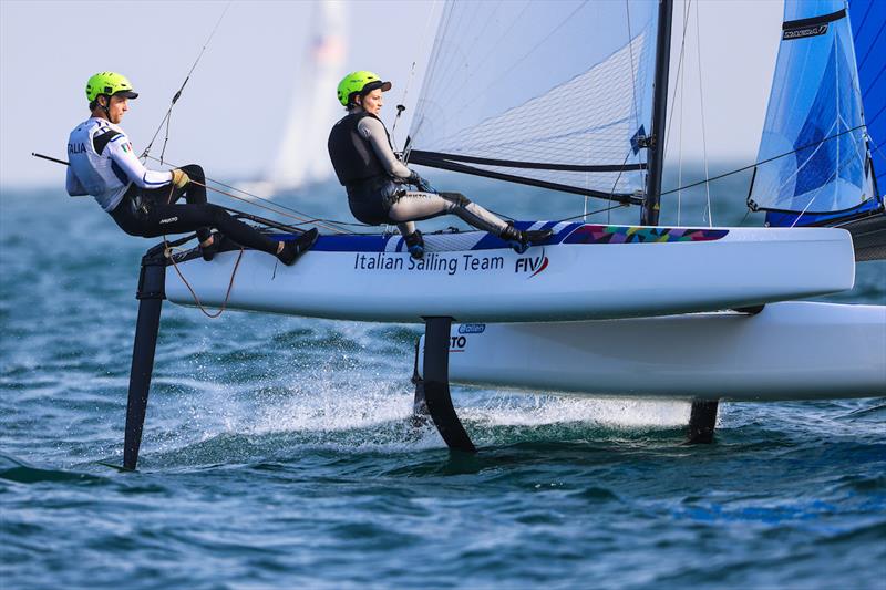 49er, 49erFX and Nacra 17 World Championships photo copyright Sailing Energy / Pedro Martinez taken at Oman Sail and featuring the Nacra 17 class