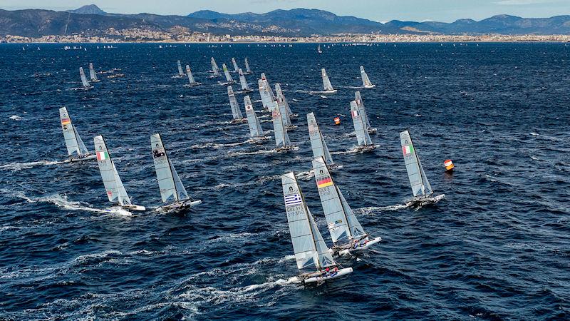 Nacra 17 fleet - 51 Trofeo Princesa Sofía Mallorca photo copyright Sailing Energy / Trofeo Princesa Sofía Mallorca taken at Real Club Náutico de Palma and featuring the Nacra 17 class