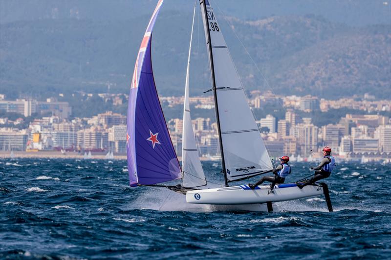 Micah Wilkinson and Erica Dawson - Nacra 17  (NZL ) - Trofeo Princesa Sofia - Mallorca - April 2022 - photo © Sailing Energy