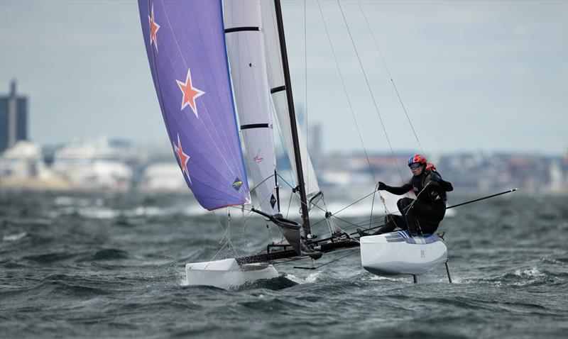 Nacra 17 - Day 4 - European Championships - Aarhus, Denmark - July 2022 photo copyright Peter Brogger taken at Sailing Aarhus and featuring the Nacra 17 class