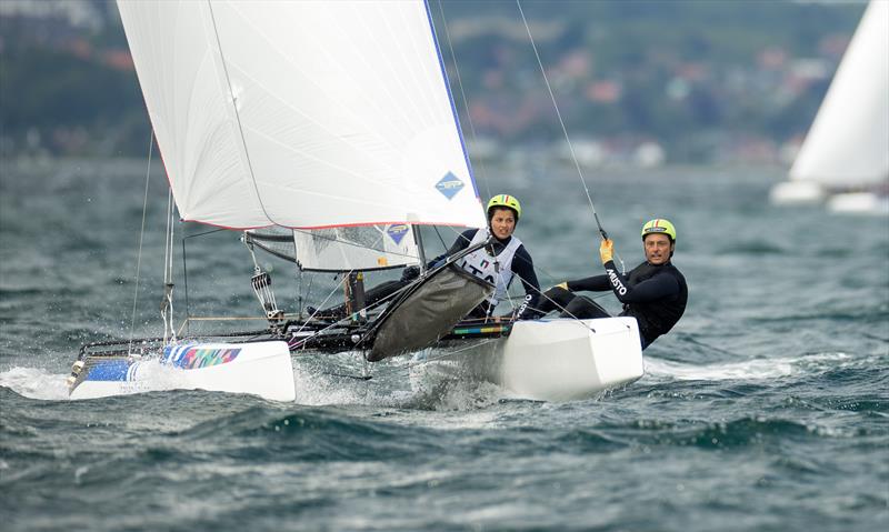 Nacra 17 - Day 4 - European Championships - Aarhus, Denmark - July 2022 photo copyright Peter Brogger taken at Sailing Aarhus and featuring the Nacra 17 class