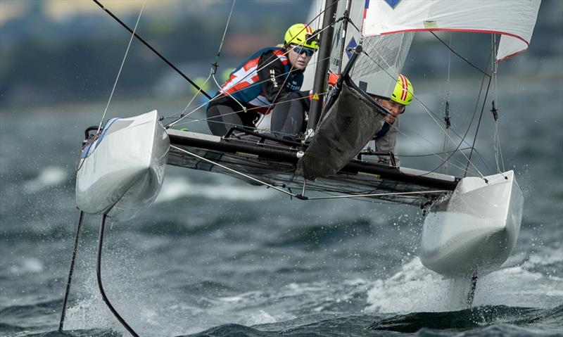 Nacra 17 - Day 4 - European Championships - Aarhus, Denmark - July 2022 photo copyright Peter Brogger taken at Sailing Aarhus and featuring the Nacra 17 class