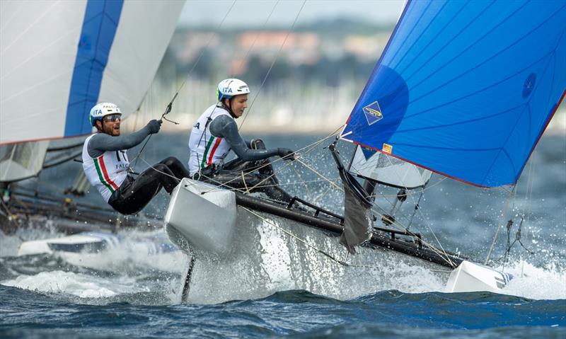 Nacra 17 - Day 4 - European Championships - Aarhus, Denmark - July 2022 photo copyright Peter Brogger taken at Sailing Aarhus and featuring the Nacra 17 class