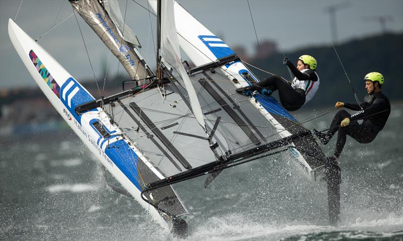 Nacra 17- Day 5 - European Championships - Aarhus, Denmark - July 2022 photo copyright Peter Brogger taken at Sailing Aarhus and featuring the Nacra 17 class