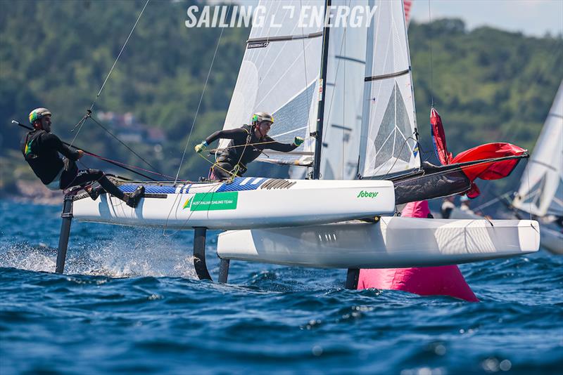 Jason Waterhouse and Lisa Darmanin at 49er, 49erFX & Nacra 17 World Championships photo copyright Sailing Energy taken at  and featuring the Nacra 17 class