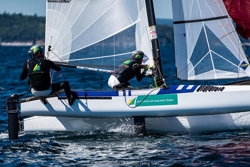 Jason Waterhouse and Lisa Darmanin - 49er, 49erFX and Nacra 17 World Championships photo copyright Beau Outteridge taken at  and featuring the Nacra 17 class