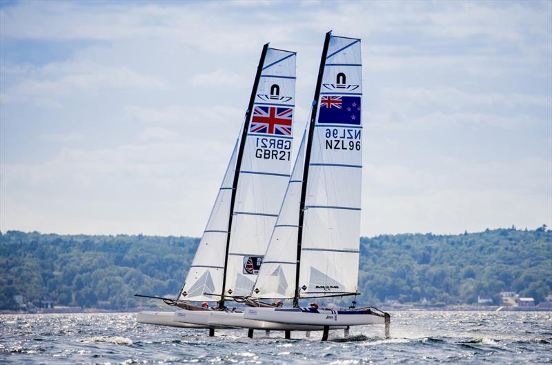 Micah Wilkinson / Erica DawsonNacra 17 - (NZL) - World Sailing Championships - Nova Scotia - September 2022 photo copyright Sailing Energy taken at Royal Nova Scotia Yacht Squadron and featuring the Nacra 17 class