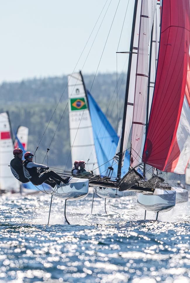 Micah Wilkinson / Erica Dawson - (NZL) - World Sailing Championships - Nova Scotia - September 2022 photo copyright Sailing Energy taken at Royal Nova Scotia Yacht Squadron and featuring the Nacra 17 class