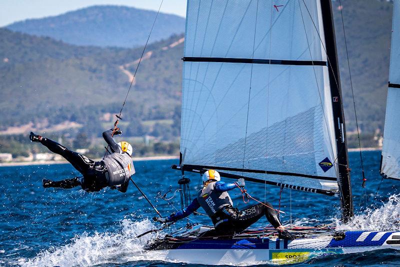 54th Semaine Olympique Française - Toulon Provence Méditerranée Day 2 photo copyright Sailing Energy / Semaine Olympique Française taken at COYCH Hyeres and featuring the Nacra 17 class