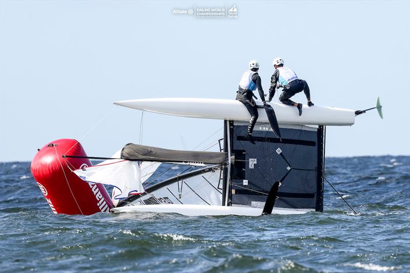 2023 Allianz Sailing World Championships Day 2 photo copyright Sailing Energy / World Sailing taken at  and featuring the Nacra 17 class