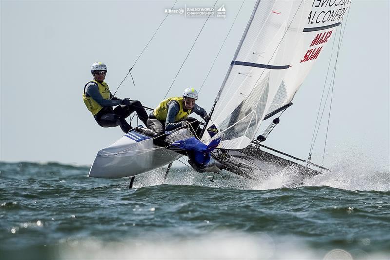 2023 Allianz Sailing World Championships - Day 3 photo copyright Sailing Energy / World Sailing taken at  and featuring the Nacra 17 class