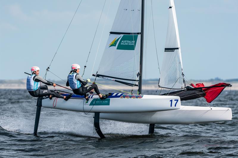 Jake Liddell & Lucy Copeland (Nacra 17) - Allianz Sailing World Championships, Day 6 photo copyright Beau Outteridge taken at  and featuring the Nacra 17 class