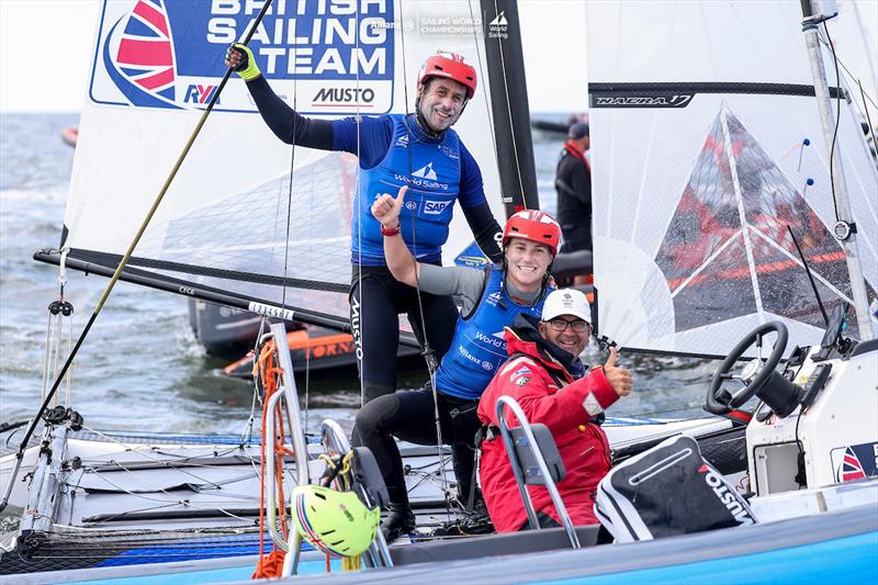 2023 Allianz Sailing World Championships Day 7 photo copyright Sailing Energy / World Sailing taken at  and featuring the Nacra 17 class