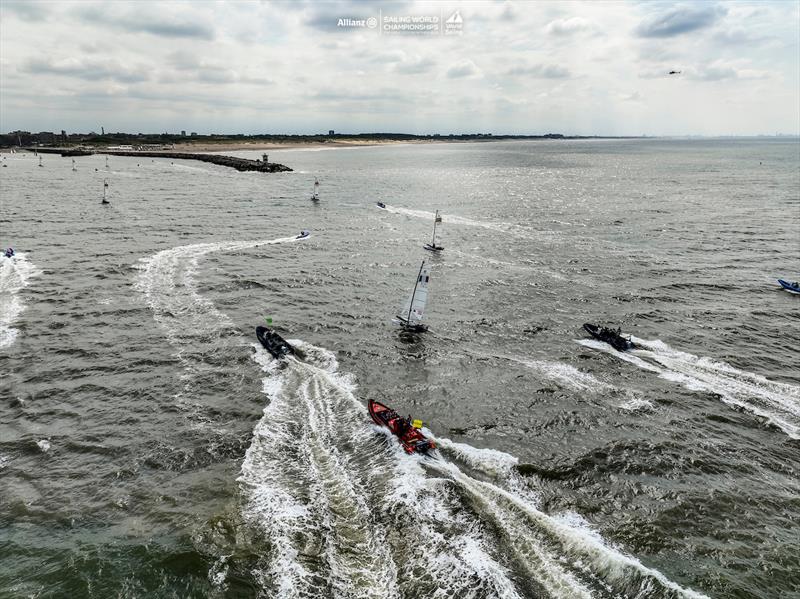 2023 Allianz Sailing World Championships Day 7 photo copyright Sailing Energy / World Sailing taken at  and featuring the Nacra 17 class