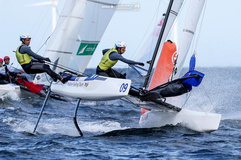 Ruggero Tita and Caterina Banti (ITA) won the Nacra 17 Event at the 2023 Allianz Sailing World Championships Day 7 photo copyright Sailing Energy / World Sailing taken at  and featuring the Nacra 17 class