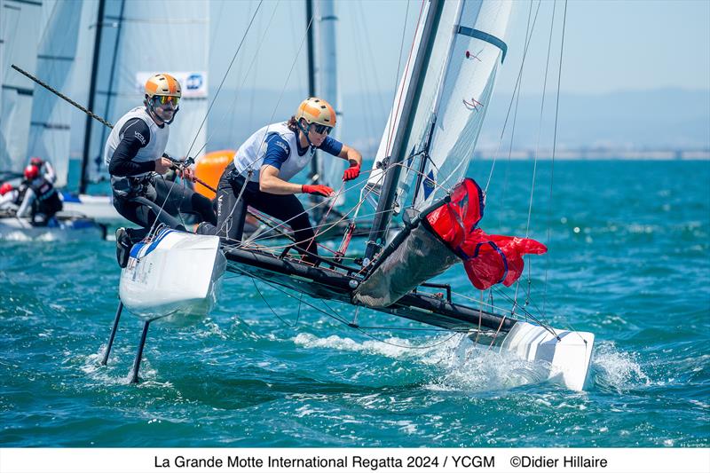 Nacra 17 Worlds at La Grande Motte Day 4 photo copyright YCGM / Didier Hillaire taken at Yacht Club de la Grande Motte and featuring the Nacra 17 class