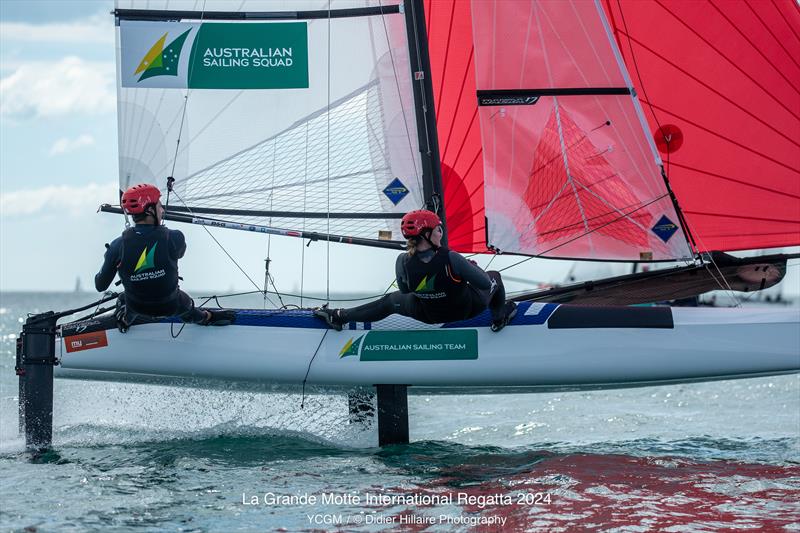 Brin Liddell and Rhiannan Brown during the Nacra 17 Worlds at La Grande Motte photo copyright YCGM / Didier Hillaire taken at Yacht Club de la Grande Motte and featuring the Nacra 17 class