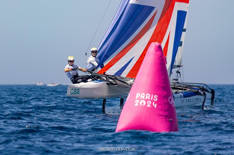 GBR - Nacra 17 - Paris 2024 Olympic Sailing Competition photo copyright Robert Deaves / www.robertdeaves.uk taken at  and featuring the Nacra 17 class
