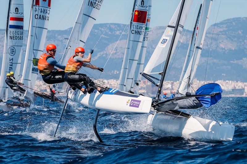 Joan Cardona & Nicole Van der Velden (ESP), Nacra 17 - photo © Sailing Energy / Trofeo Princesa Sofía Mallorca