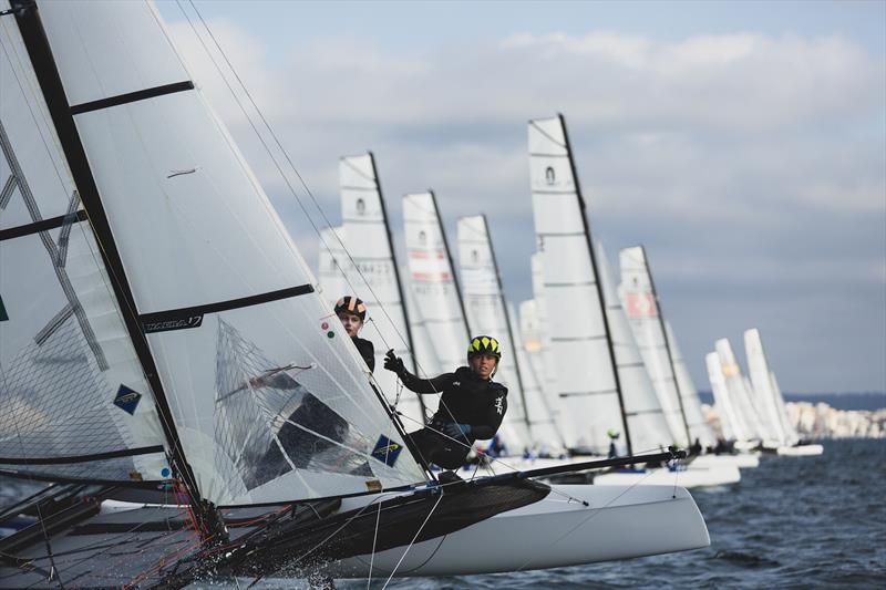 Nacra 17 fleet - Mallorca Sailing Centre Regatta 2026 day 1 photo copyright Bernardí Bibiloni taken at Real Club Náutico de Palma and featuring the Nacra 17 class