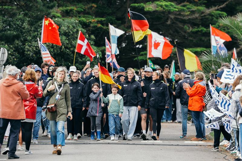 2026 49er, 49erFX, and Nacra 17 World Championship Opening Ceremony in Quiberon photo copyright Sailing Energy taken at Institut National du Nautisme and featuring the Nacra 17 class