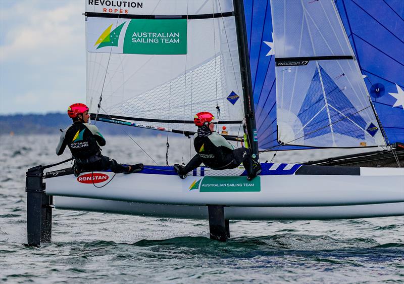 Brin Liddel and Rhiannan Brown photo copyright Sailing Energy / 49er and Nacra Class taken at COYCH Hyeres and featuring the Nacra 17 class