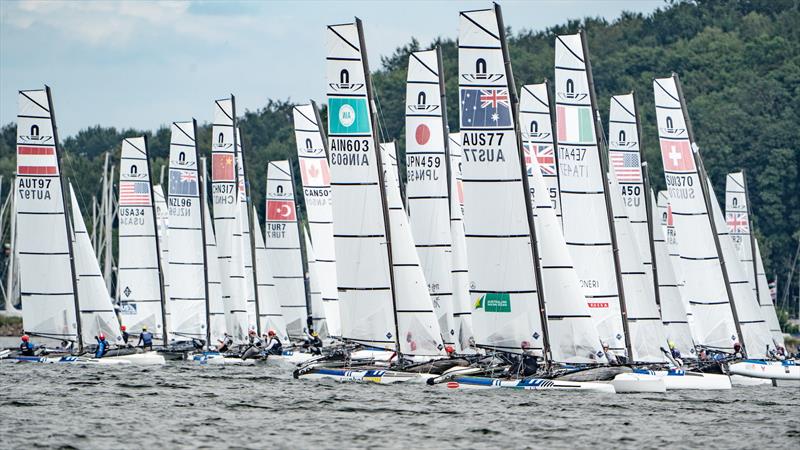 49er, 49er Fx and Nacra 17 World Championships day 4 photo copyright NIMANET - Niklas Mattes taken at  and featuring the Nacra 17 class