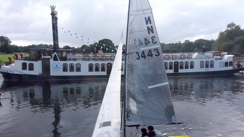 Henley Paddle Steamer in the background during the Henley National 12 Open photo copyright George Camm taken at Henley Sailing Club and featuring the National 12 class