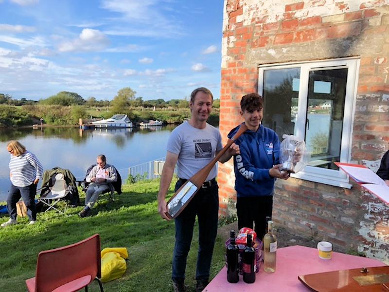 Tim and son Christopher win the National 12 'Naburn Paddle' at Yorkshire Ouse photo copyright Fran Hyett taken at Yorkshire Ouse Sailing Club and featuring the National 12 class