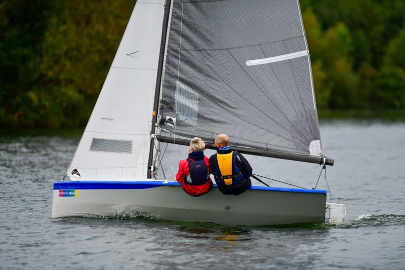 Ian and Alex at speed on the beat during the National 12 Dinghy Shack Open at Ripon photo copyright Tony Dallimore taken at Ripon Sailing Club and featuring the National 12 class