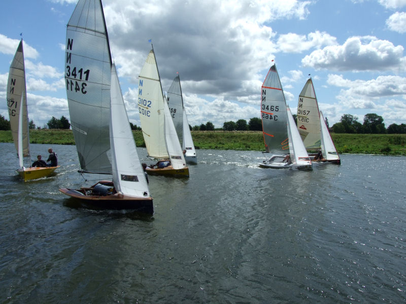 7 National 12s for the Midlands Rivers and Ponds N12 series event at Welland photo copyright Sarah Prior / Adam Wilson taken at Welland Yacht Club and featuring the National 12 class