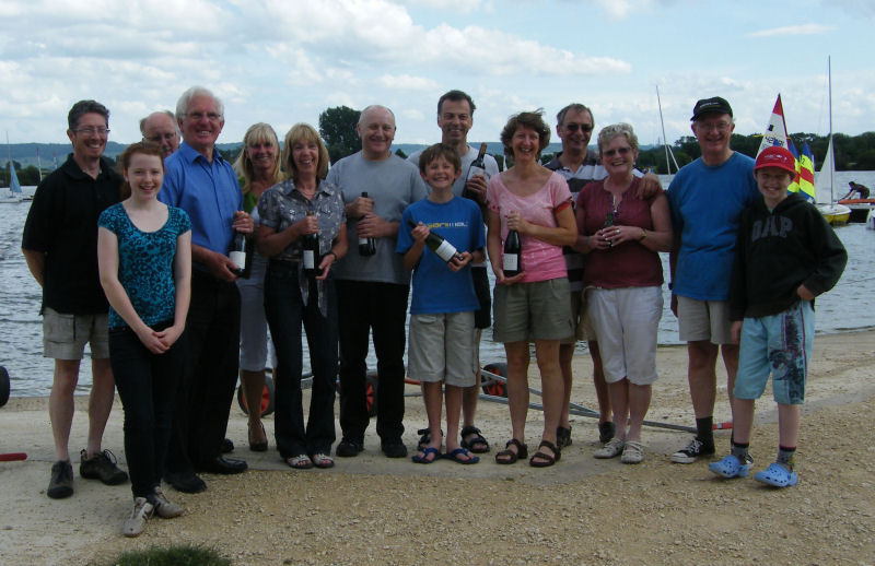 Competitors and prizewinners after the Vintage National 12 racing at Frampton photo copyright Brian Herring's camera taken at Frampton on Severn Sailing Club and featuring the National 12 class