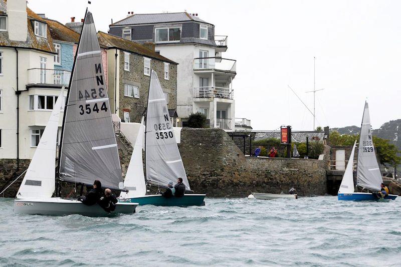 National 12s short-tacking to the finish line at Salcombe photo copyright Sophie Mackley taken at Salcombe Yacht Club and featuring the National 12 class