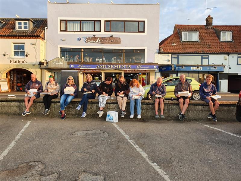 National 12s at North West Norfolk Week 2022 - dinner at Wells photo copyright Alex Gore taken at Wells Sailing Club and featuring the National 12 class