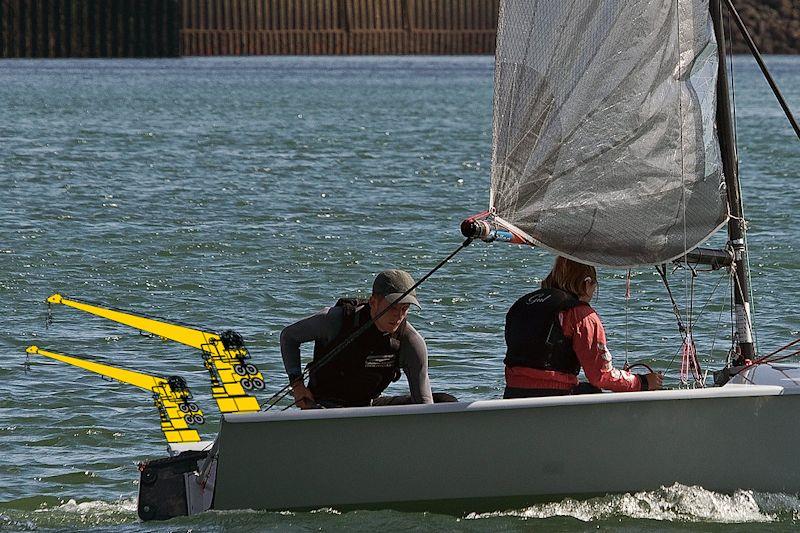 Artists impression: The addition of davits to a National 12 will make it eligible for 'Cruising' category events photo copyright G Finch taken at  and featuring the National 12 class