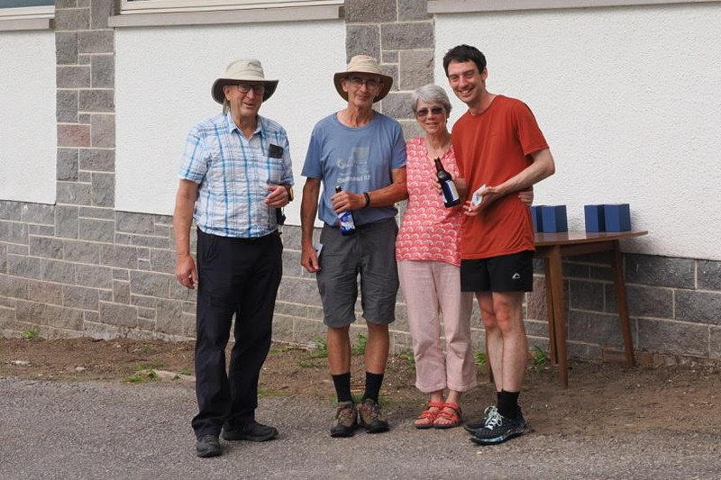 Angus Beyts and Phil Wherry third overall and vintage winners presented with their prizes by Margaret Purkis - National 12 open at Solway photo copyright Scott Train taken at Solway Yacht Club and featuring the National 12 class