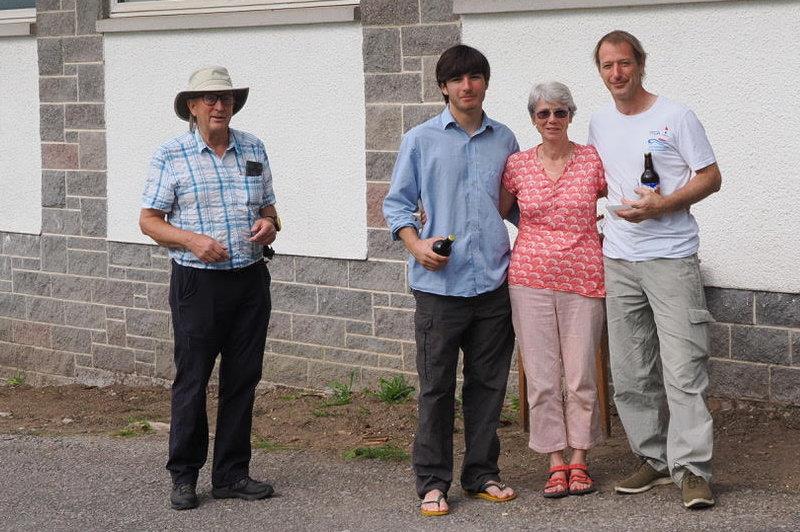 Winners Tim and Chris Hampshire presented with their prizes by Margaret Purkis - National 12 open at Solway photo copyright Scott Train taken at Solway Yacht Club and featuring the National 12 class