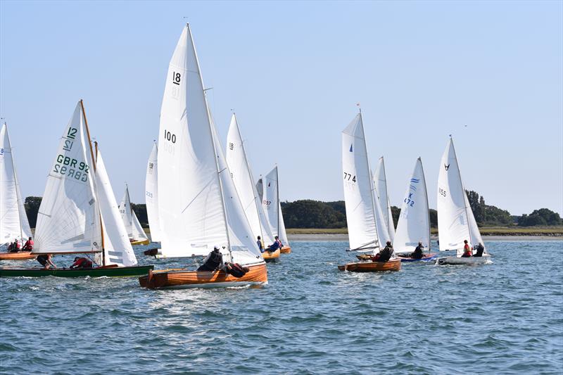 A mixed bag of high class classic dinghies in the fast fleet at the Bosham Classic Boat Revival photo copyright David Henshall taken at Bosham Sailing Club and featuring the National 18 class