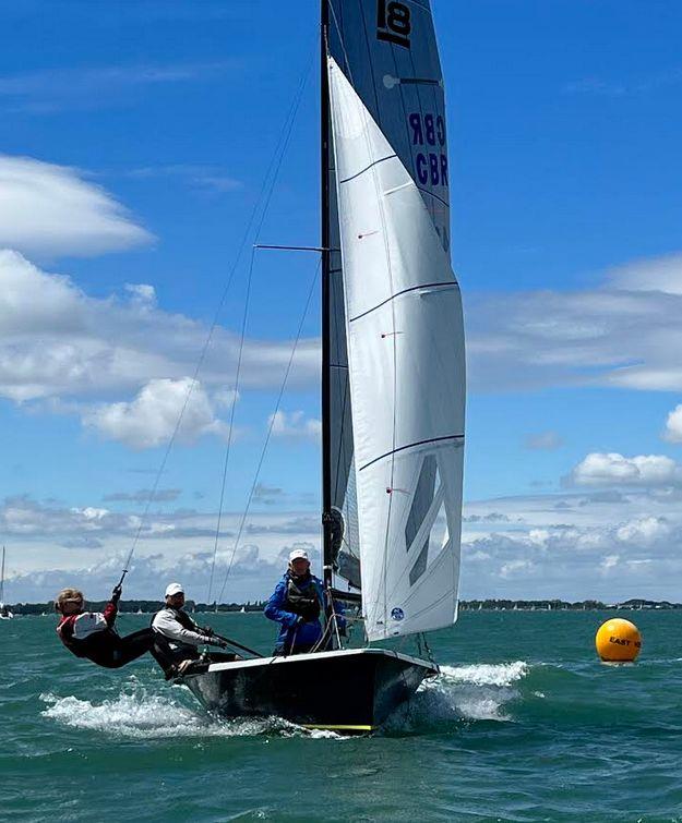 National 18 English Championships at Bosham photo copyright Alison Garrett taken at Bosham Sailing Club and featuring the National 18 class