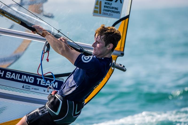 Kieran Martin at the RS:X World Championships photo copyright Jesus Renedo / Oman Sail taken at  and featuring the RS:X class