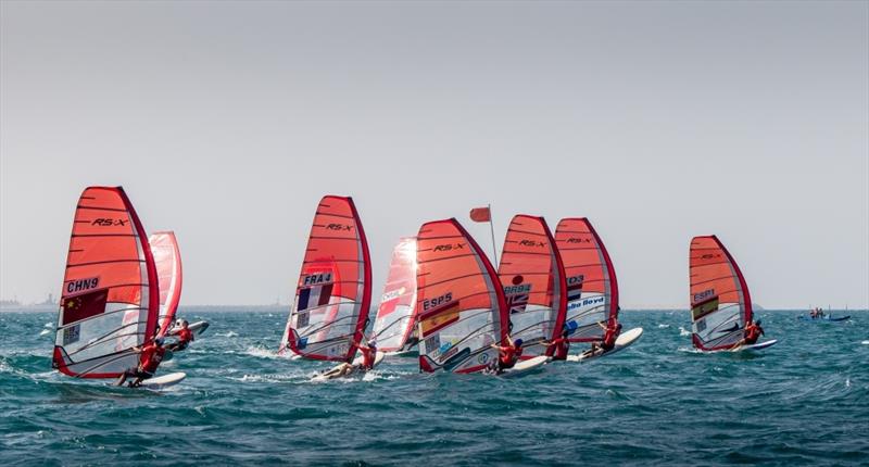 Women's Medal Race at the RS:X World Championships photo copyright Jesus Renedo / Oman Sail taken at  and featuring the RS:X class