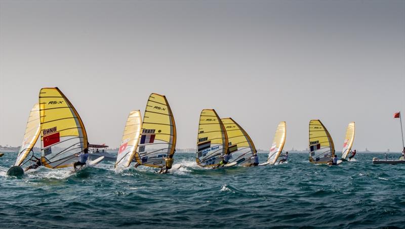 Men's Medal Race at the RS:X World Championships - photo © Jesus Renedo / Oman Sail